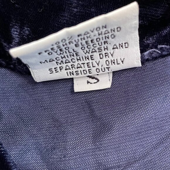 CP SHADES 1980s Vintage Navy Velvet Sleeveless Button Up Top Vest - NEVER WORN! - Picture 4 of 4